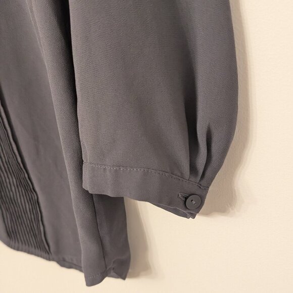 H&M, 3/4 sleeve, Blouse, dark gray, size 2 - Picture 7 of 9